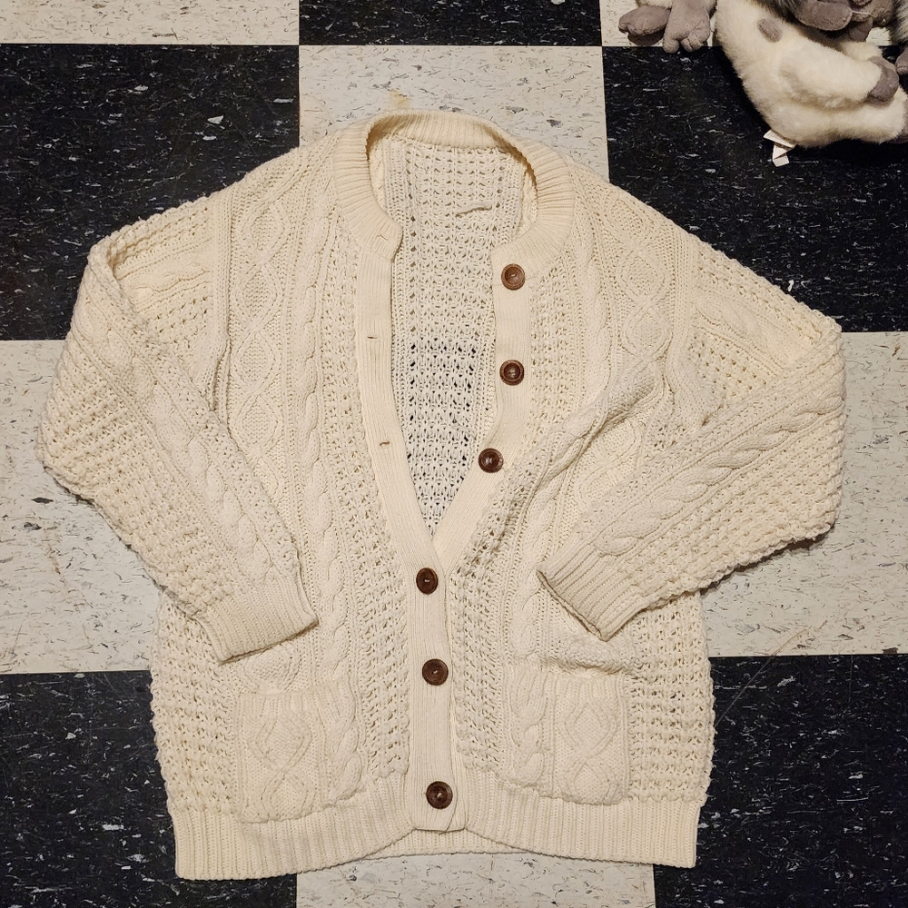 White Knit Cardigan